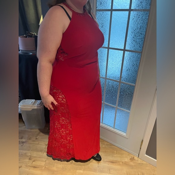 NWT US 16 Addition Elle Evening/Formal Red Dress - Picture 3 of 14